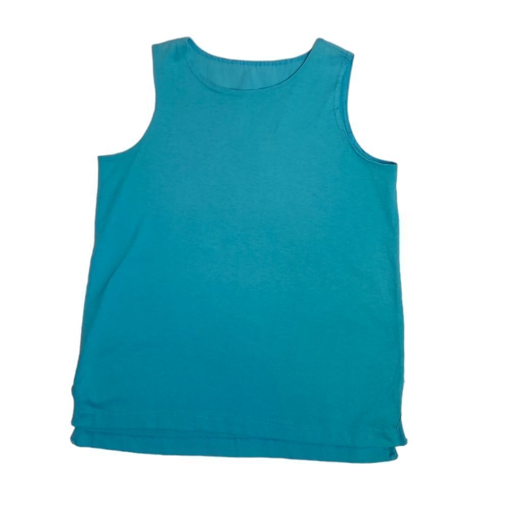 VINTAGE 80s OP teal surf skate‎ beach tank top shirt M